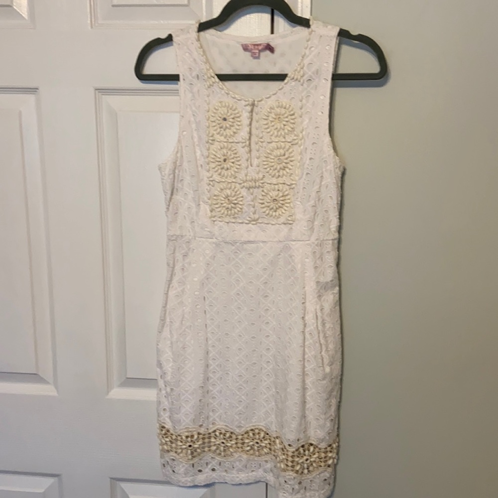 Calypso St. Barth Eyelet Beaded Dress
